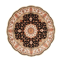 Persisk matta - Tabriz - Royal runt  - 208 x 208 cm - mörkblå