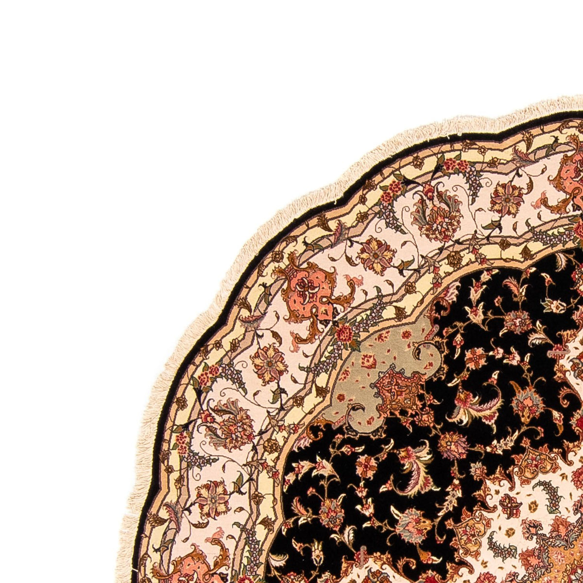 Persisk matta - Tabriz - Royal runt  - 208 x 208 cm - mörkblå