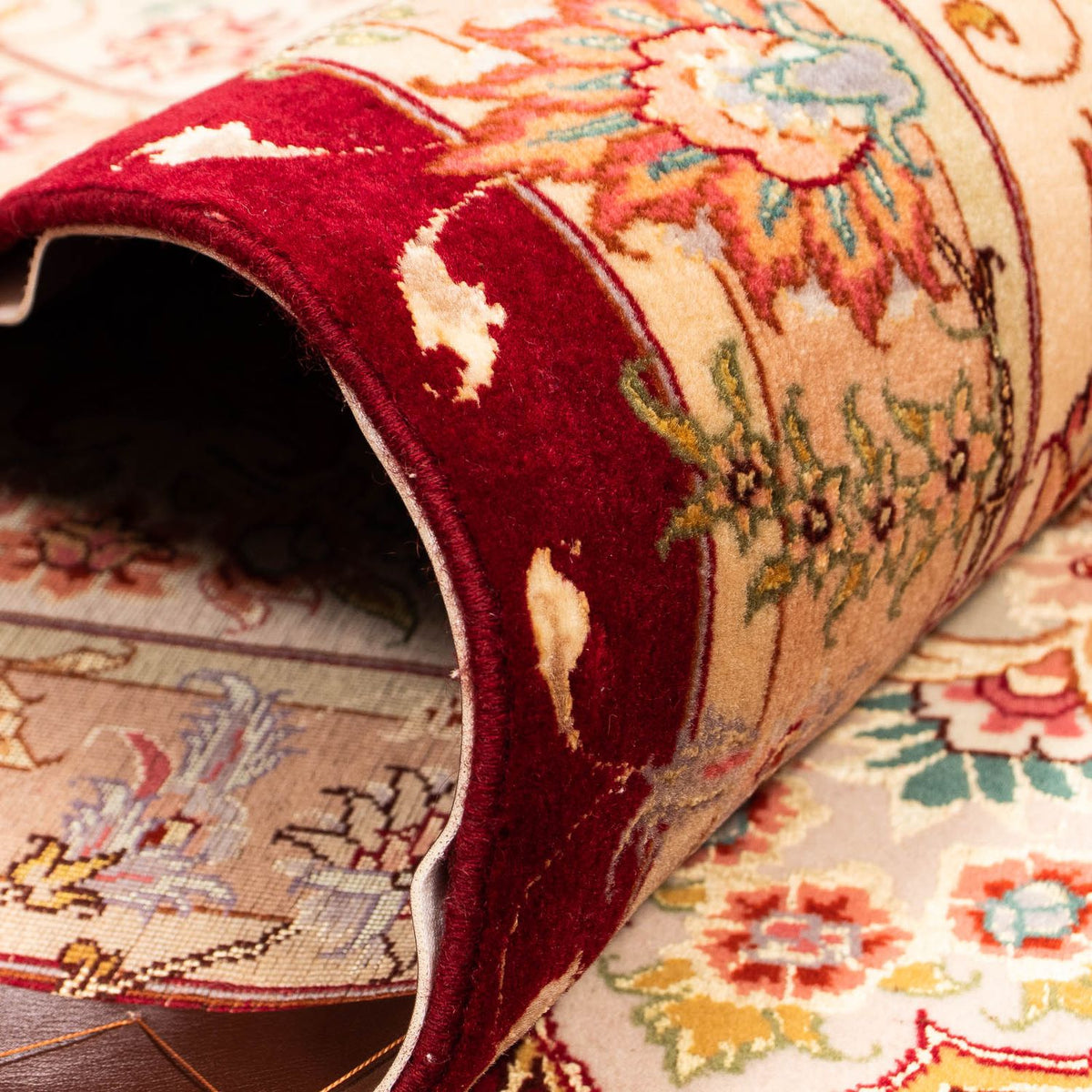 Persisk matta - Tabriz - Royal - 400 x 300 cm - mörkröd