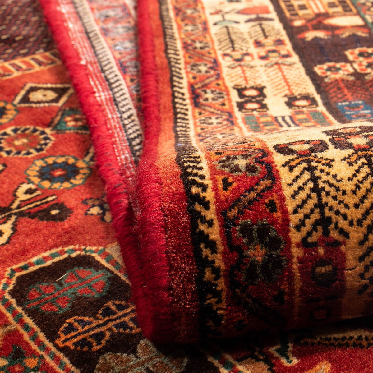 Persisk matta - Nomadic - 291 x 196 cm - mörkröd