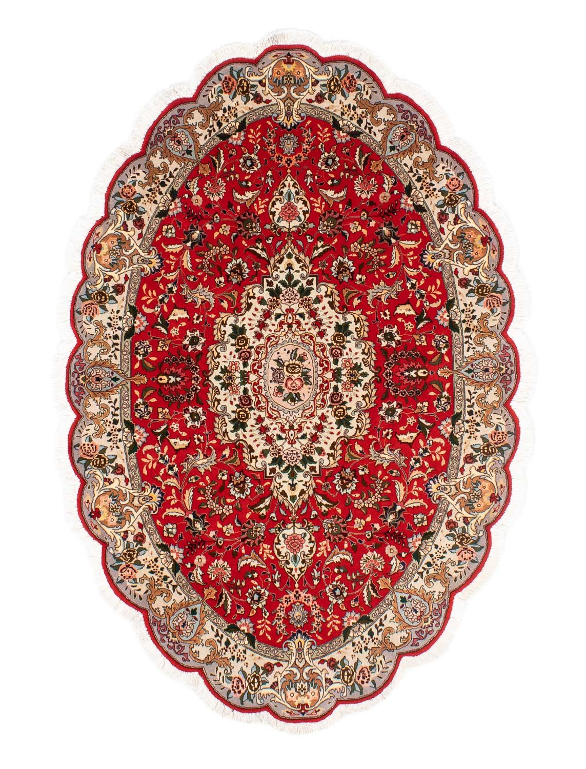Persisk matta - Tabriz - Royal oval  - 195 x 130 cm - röd
