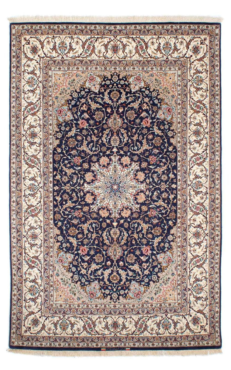 Persisk matta - Isfahan - Premium - 243 x 156 cm - mörkblå