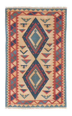 Kelim Carpet - orientalisk matta - 184 x 117 cm - ljusbrun