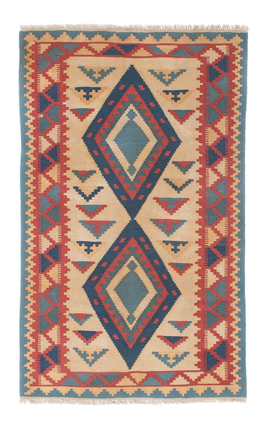 Kelim Carpet - orientalisk matta - 184 x 117 cm - ljusbrun