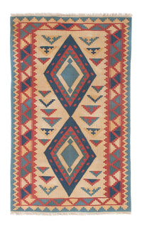 Kelim Carpet - orientalisk matta - 184 x 117 cm - ljusbrun
