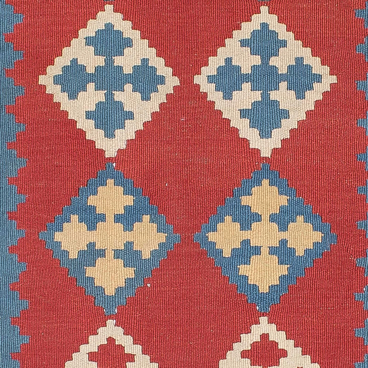 Kelim Carpet - orientalisk matta - 172 x 117 cm - mörkröd