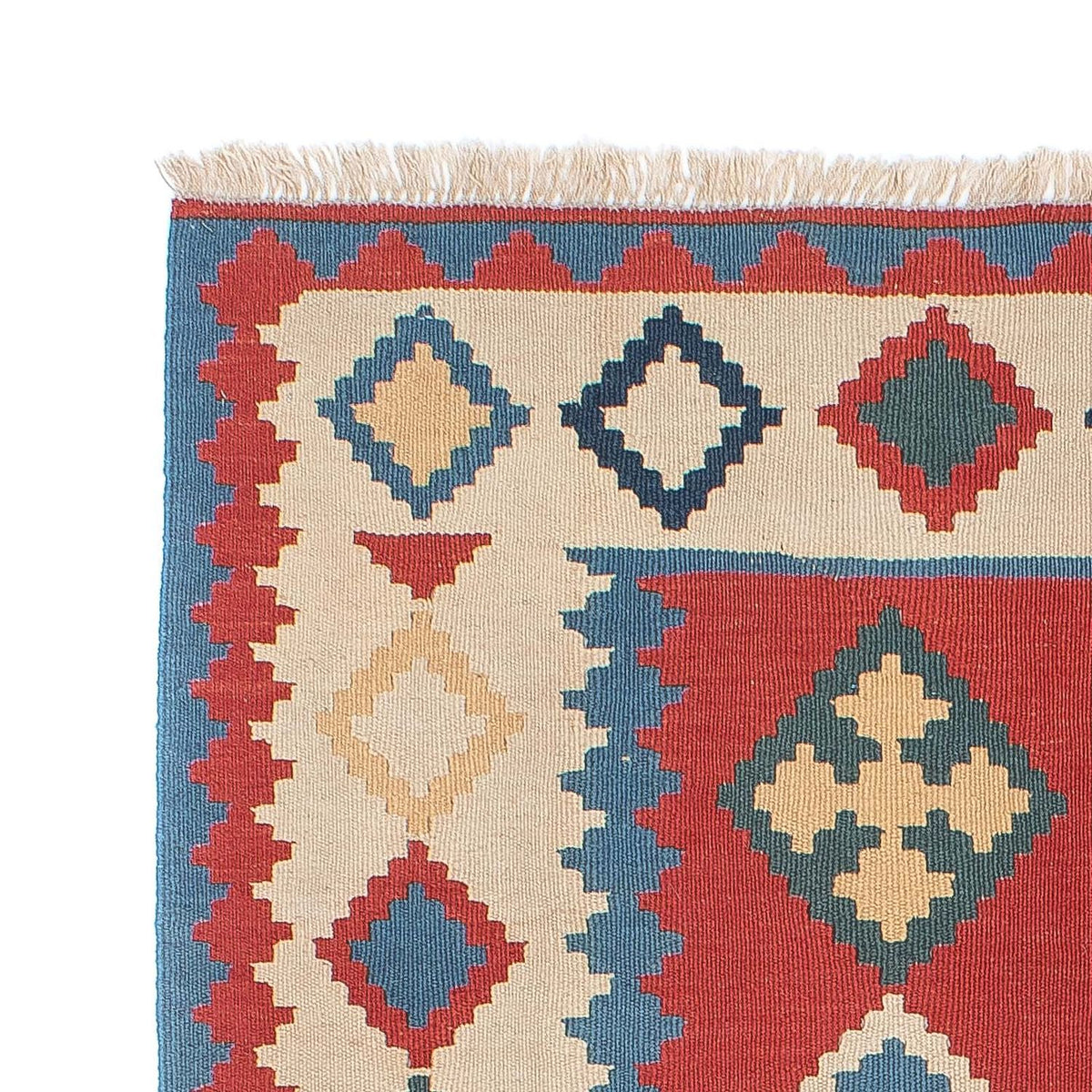Kelim Carpet - orientalisk matta - 172 x 117 cm - mörkröd