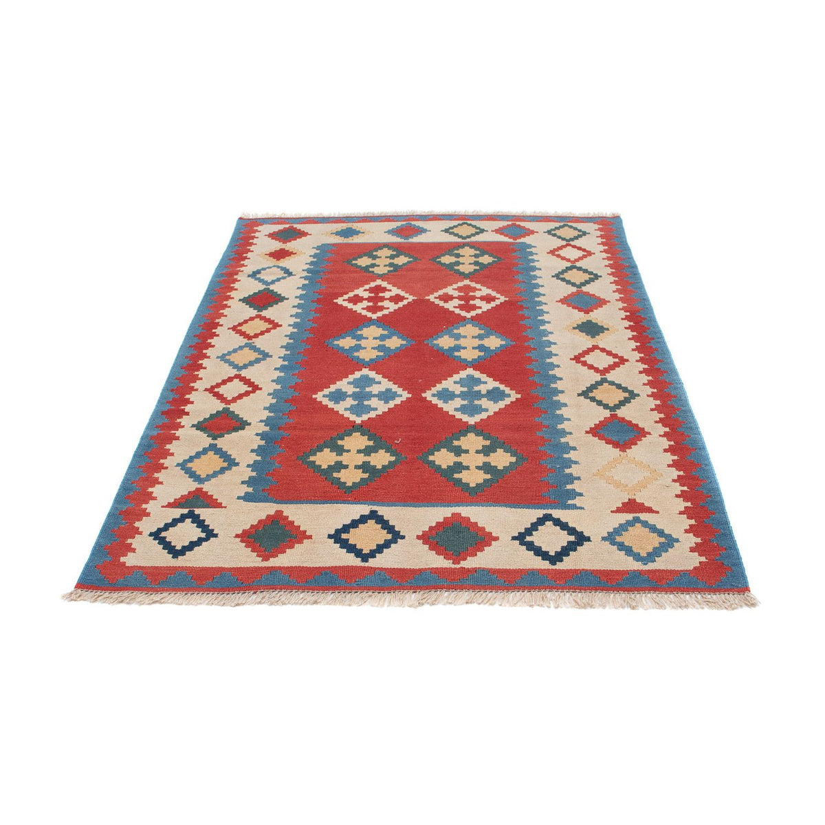 Kelim Carpet - orientalisk matta - 172 x 117 cm - mörkröd