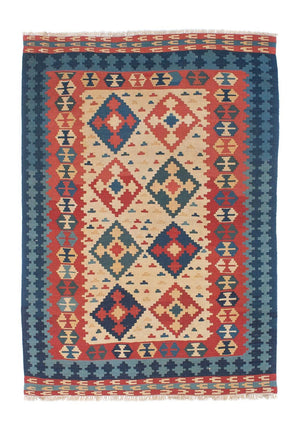 Kelim Carpet - orientalisk matta - 170 x 124 cm - flerfärgad