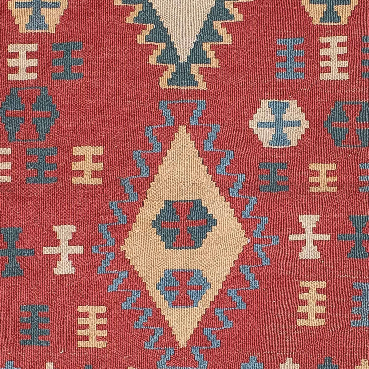 Kelim Carpet - orientalisk matta - 168 x 113 cm - mörkröd