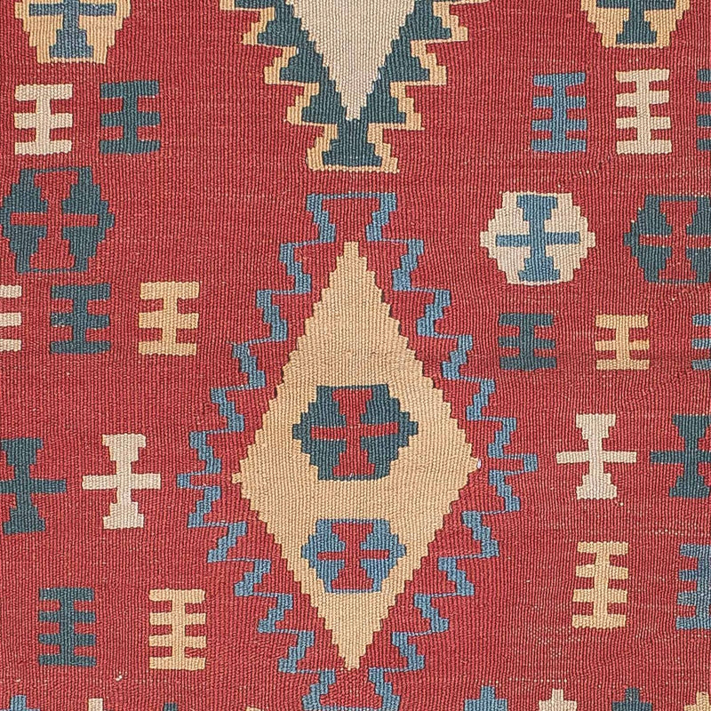 Kelim Carpet - orientalisk matta - 168 x 113 cm - mörkröd