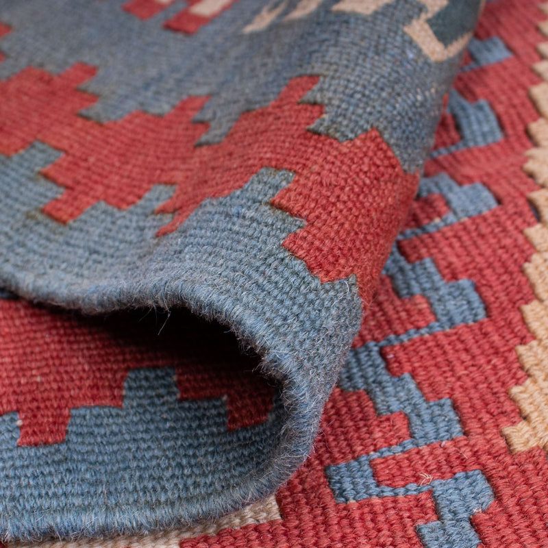 Kelim Carpet - orientalisk matta - 168 x 113 cm - mörkröd