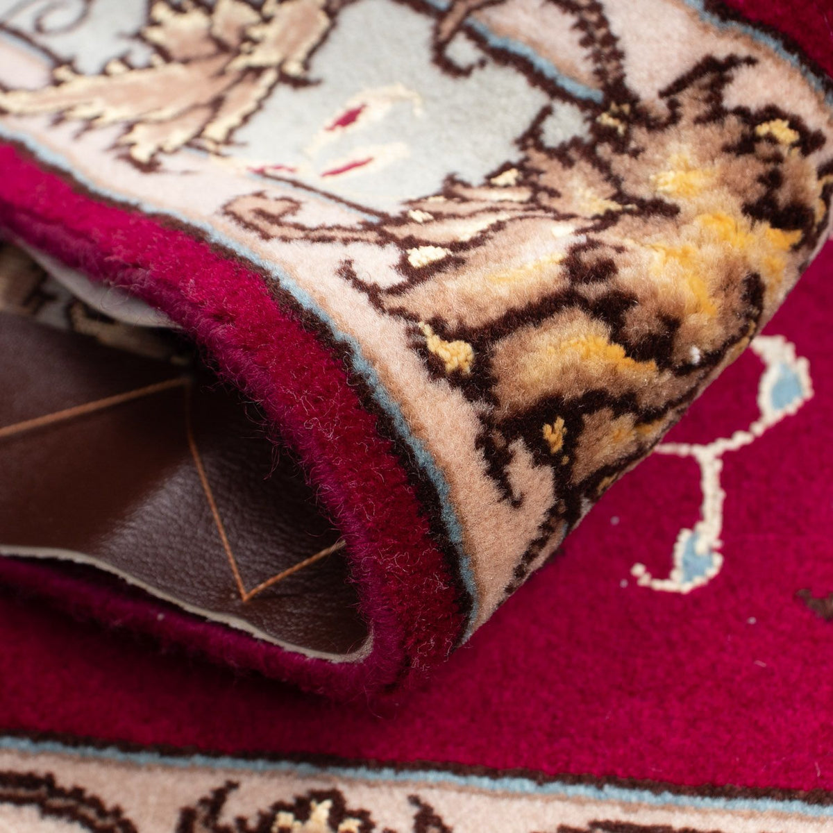 Persisk matta - Tabriz - Royal - 87 x 60 cm - mörkröd