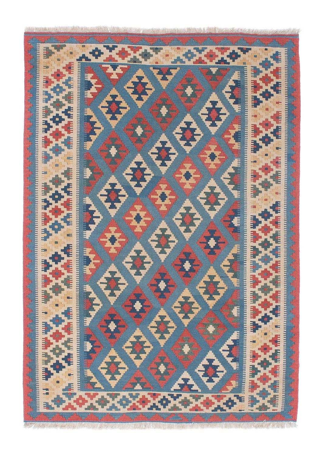Kelim Carpet - orientalisk matta - 174 x 123 cm - blå