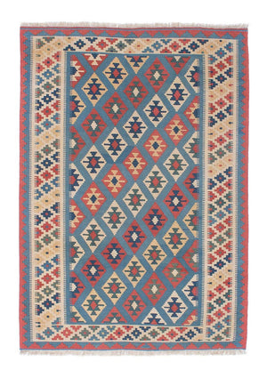 Kelim Carpet - orientalisk matta - 174 x 123 cm - blå