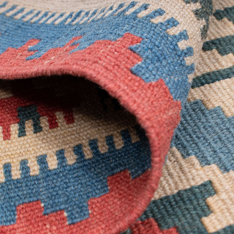 Kelim Carpet - orientalisk matta - 174 x 123 cm - blå