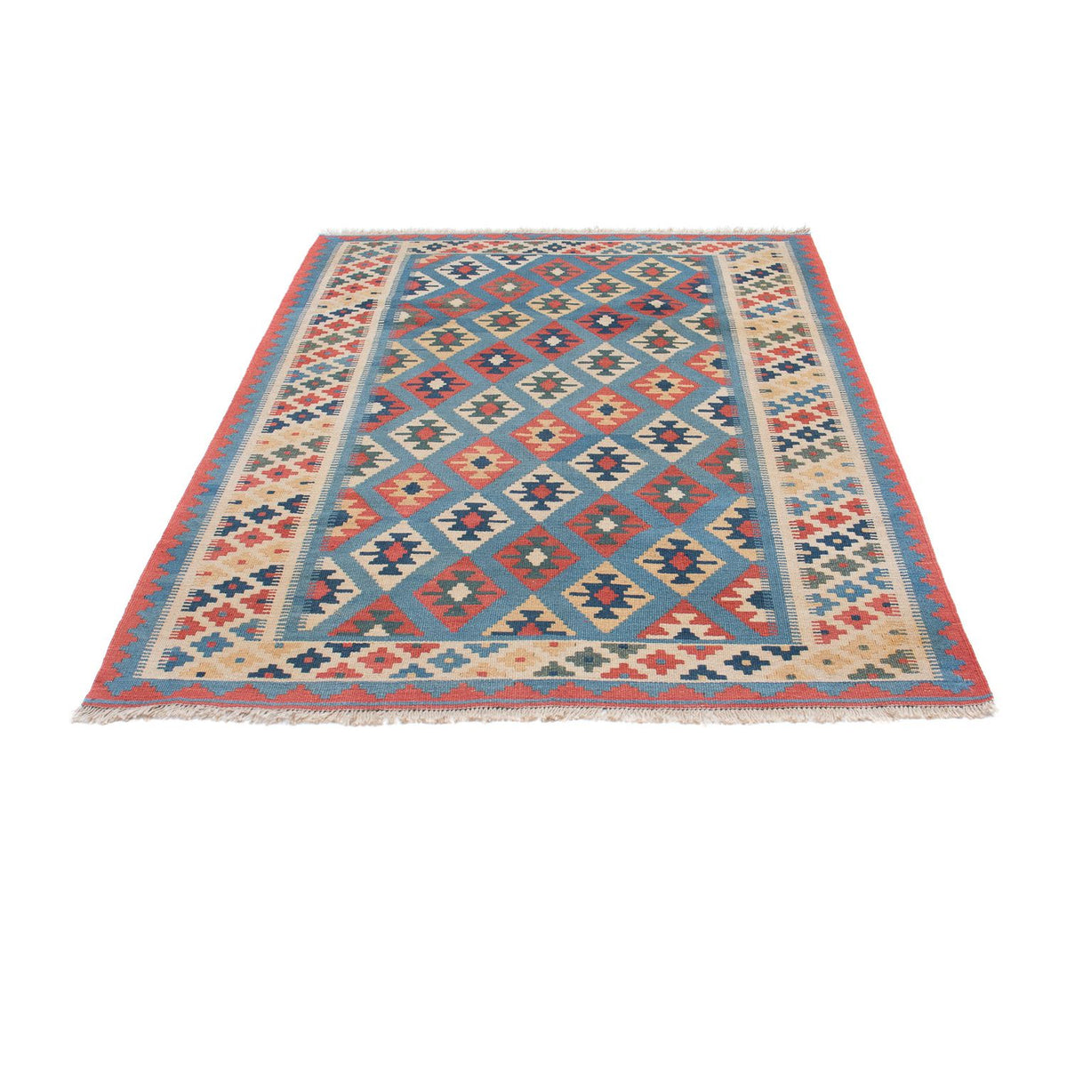 Kelim Carpet - orientalisk matta - 174 x 123 cm - blå