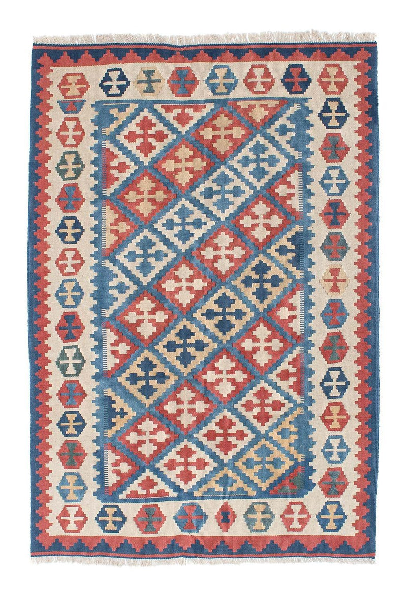 Kelim Carpet - orientalisk matta - 180 x 118 cm - blå