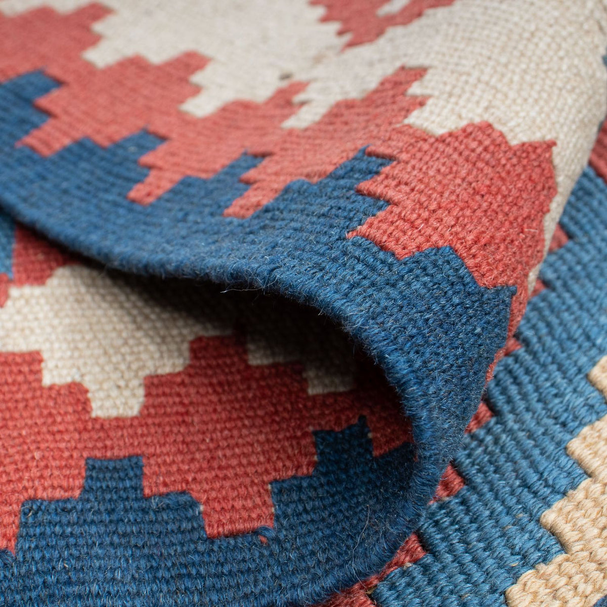 Kelim Carpet - orientalisk matta - 180 x 118 cm - blå