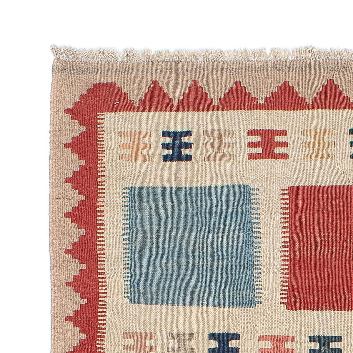 Kelim Carpet - orientalisk matta - 196 x 120 cm - beige