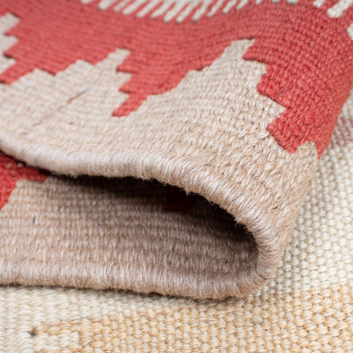 Kelim Carpet - orientalisk matta - 196 x 120 cm - beige