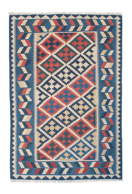 Kelim Carpet - orientalisk matta - 178 x 120 cm - blå
