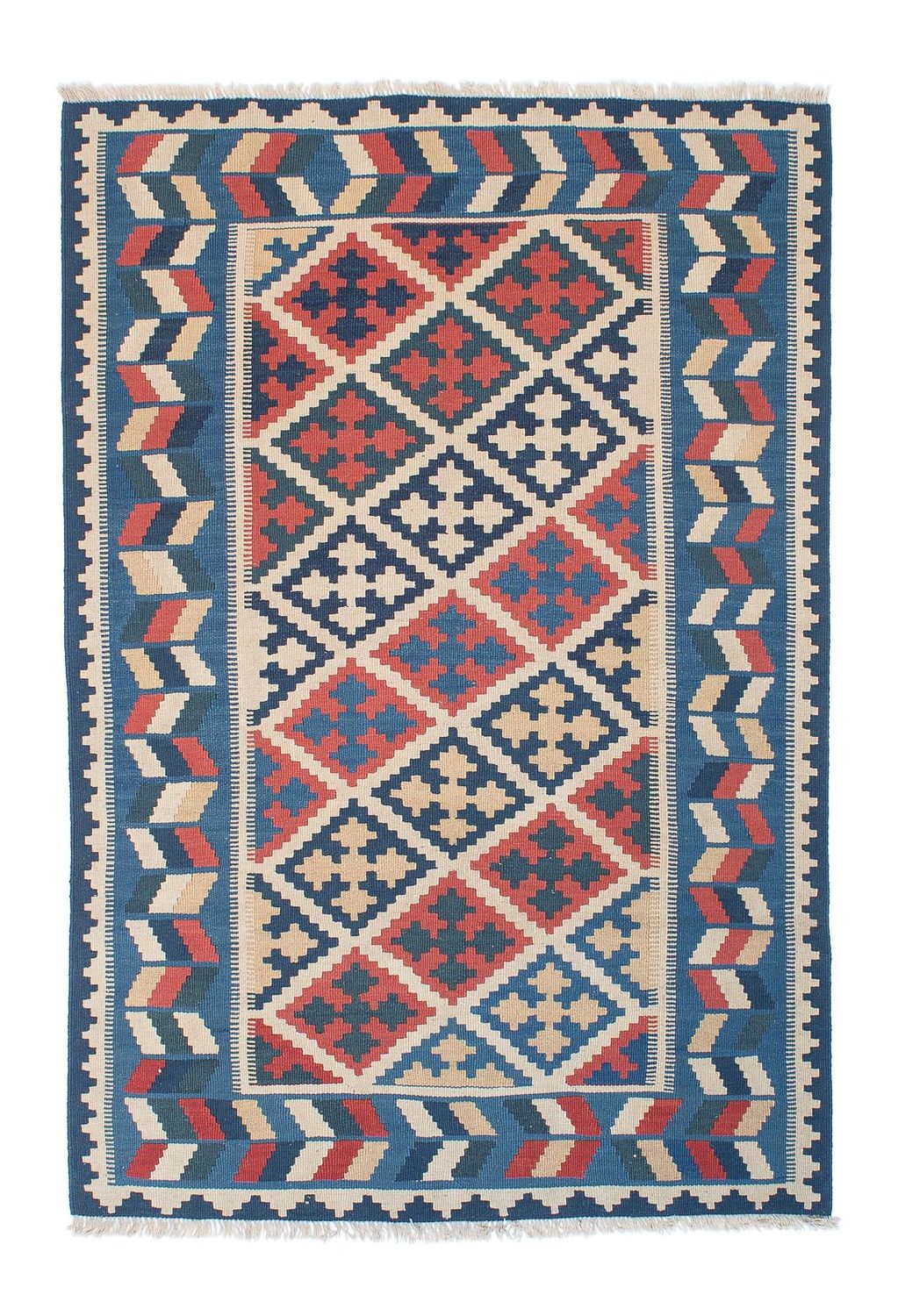 Kelim Carpet - orientalisk matta - 178 x 120 cm - blå