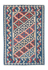 Kelim Carpet - orientalisk matta - 178 x 120 cm - blå