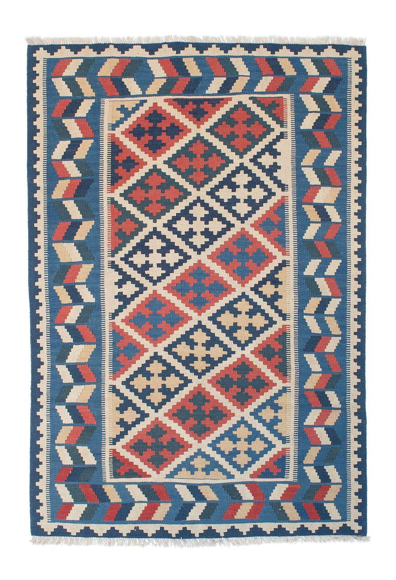 Kelim Carpet - orientalisk matta - 178 x 120 cm - blå