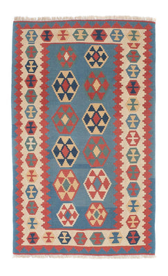 Kelim Carpet - orientalisk matta - 179 x 108 cm - blå