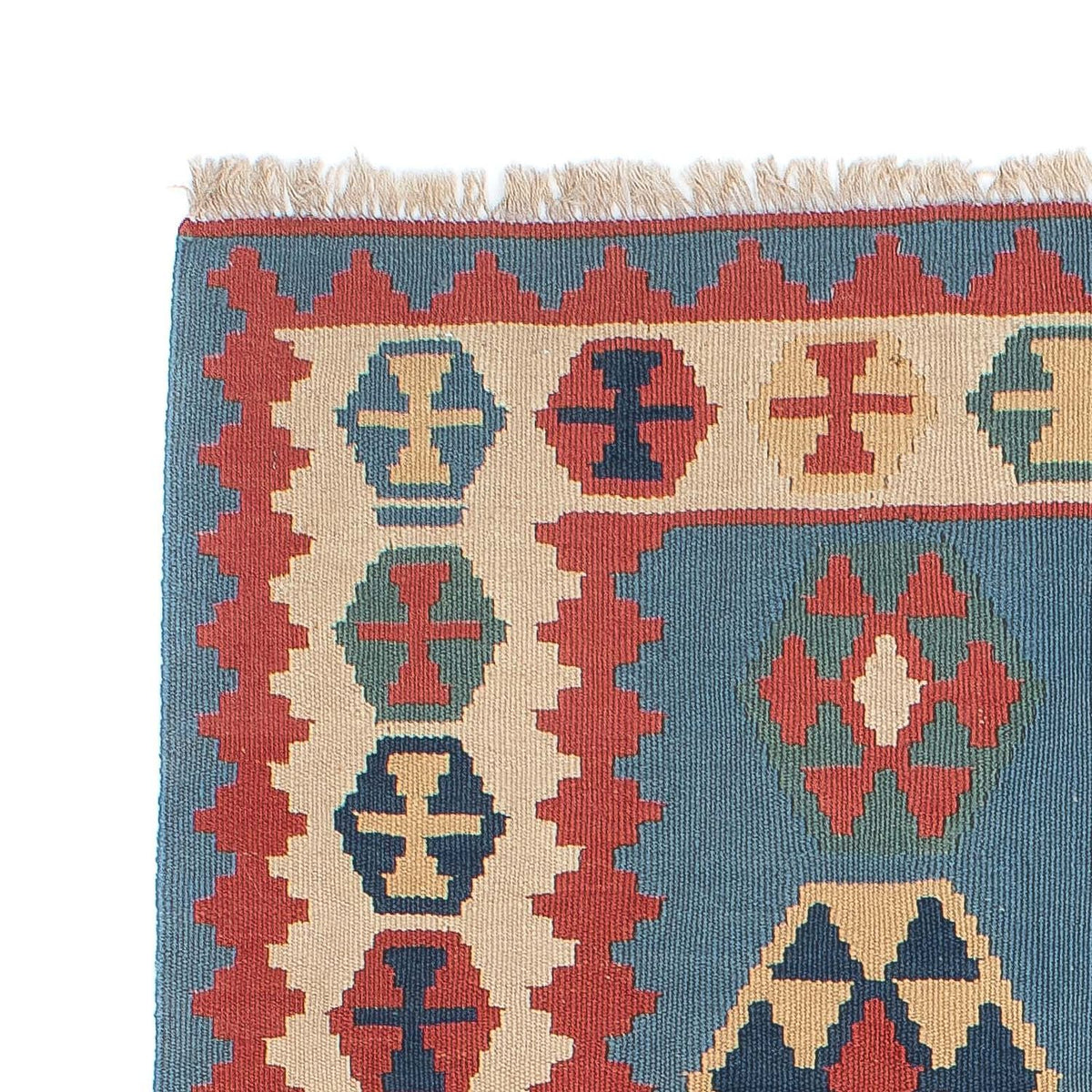 Kelim Carpet - orientalisk matta - 179 x 108 cm - blå
