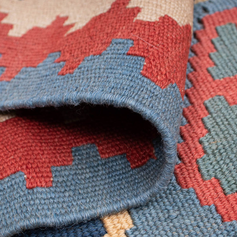 Kelim Carpet - orientalisk matta - 179 x 108 cm - blå