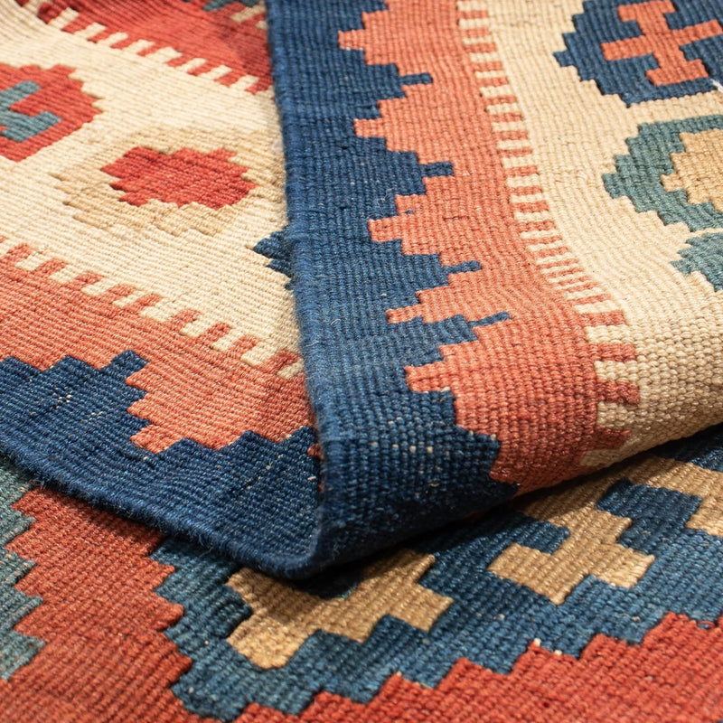 Kelim Carpet - orientalisk matta - 150 x 97 cm - röd