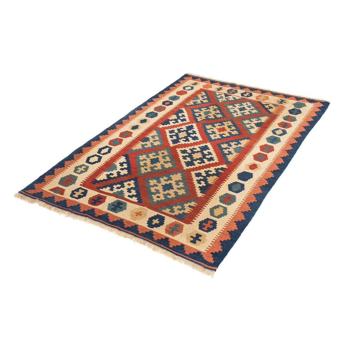 Kelim Carpet - orientalisk matta - 150 x 97 cm - röd