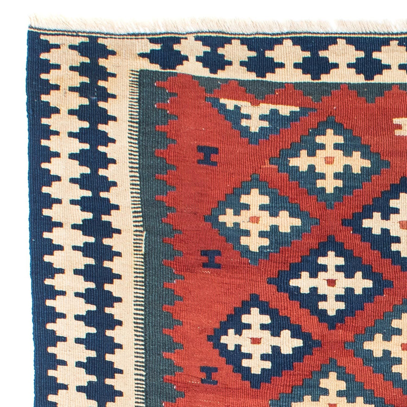 Kelim Carpet - orientalisk matta - 150 x 106 cm - mörkröd