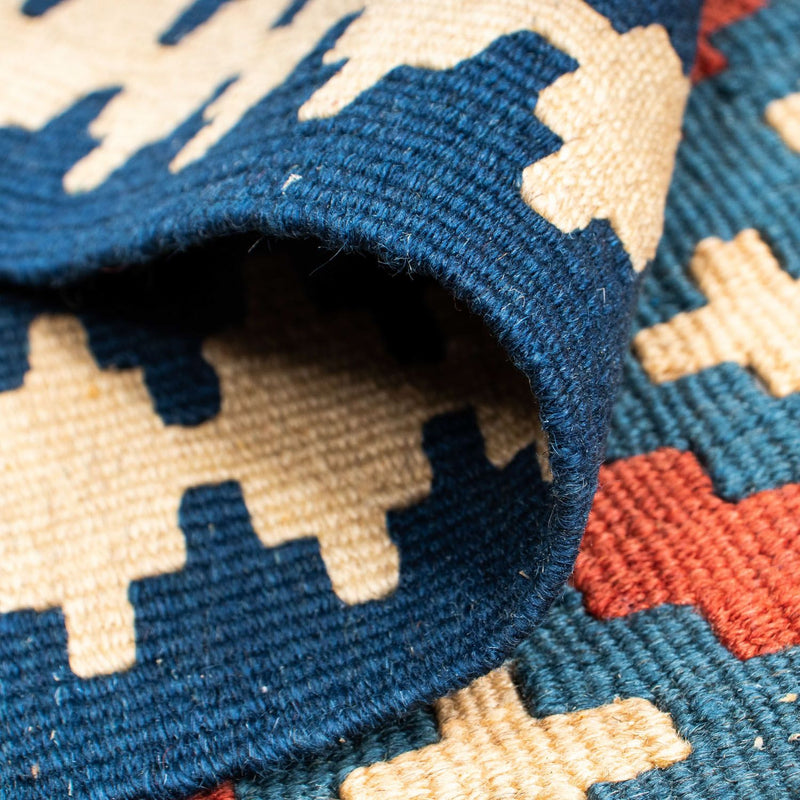 Kelim Carpet - orientalisk matta - 150 x 106 cm - mörkröd