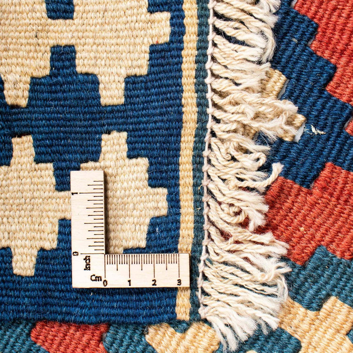 Kelim Carpet - orientalisk matta - 150 x 106 cm - mörkröd