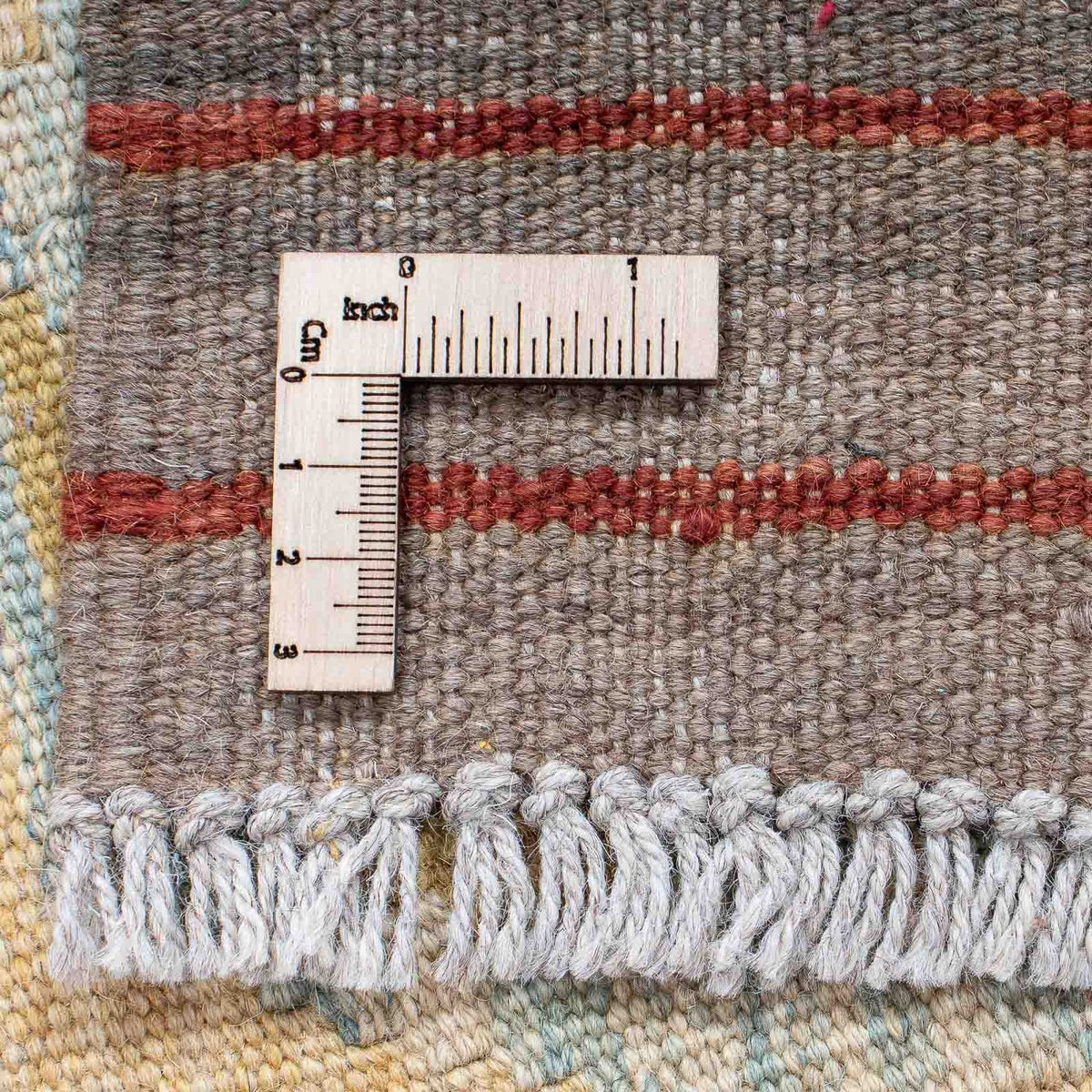 Runner Kelim Carpet - Splash - 193 x 63 cm - beige