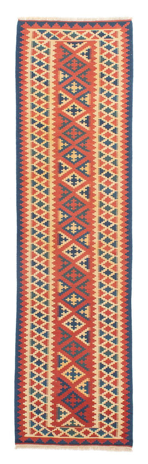 Runner Kelim Carpet - orientalisk matta - 300 x 84 cm - flerfärgad