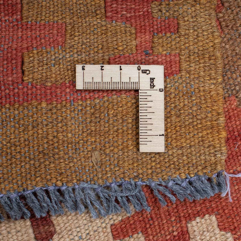 Runner Kelim Carpet - Splash - 323 x 90 cm - ljusröd