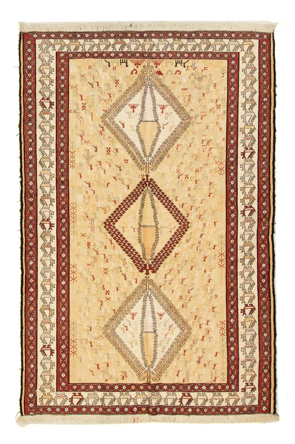Kelim Carpet - orientalisk matta - 187 x 126 cm - beige