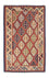 Kelim Carpet - orientalisk matta - 188 x 118 cm - mörkröd