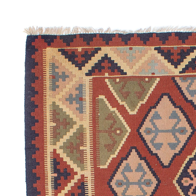 Kelim Carpet - orientalisk matta - 188 x 118 cm - mörkröd