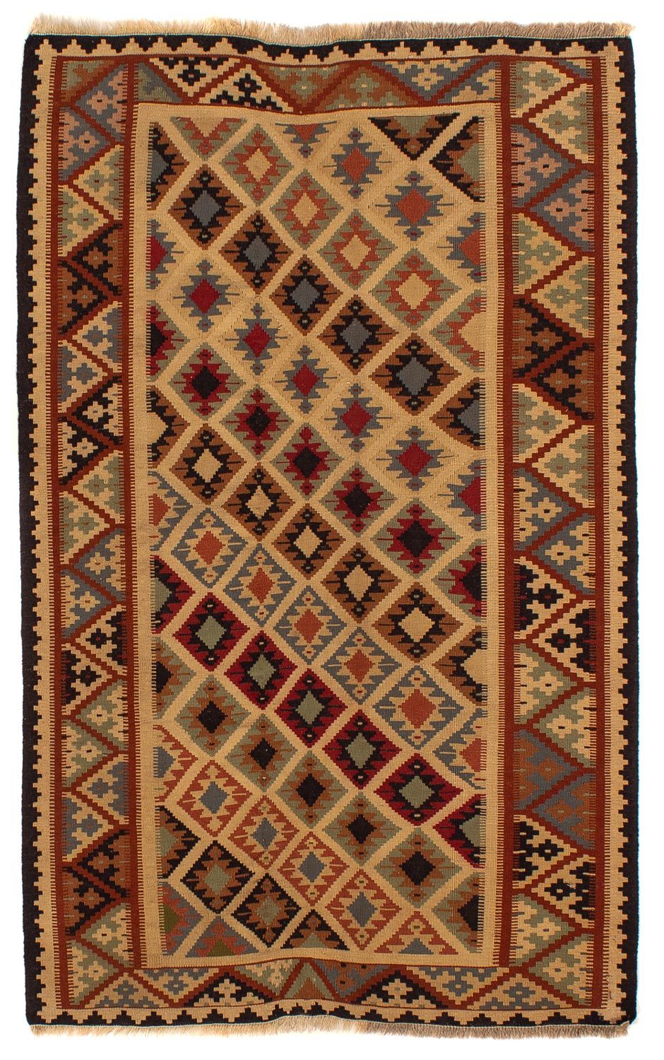 Kelim Carpet - orientalisk matta - 185 x 120 cm - brun