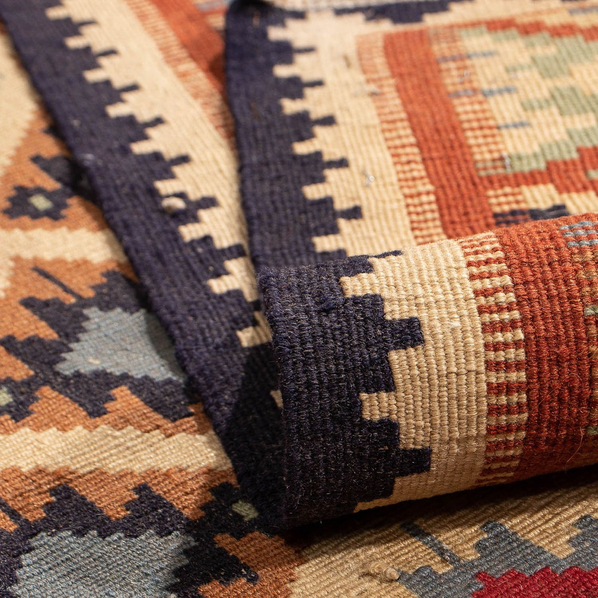 Kelim Carpet - orientalisk matta - 185 x 120 cm - brun