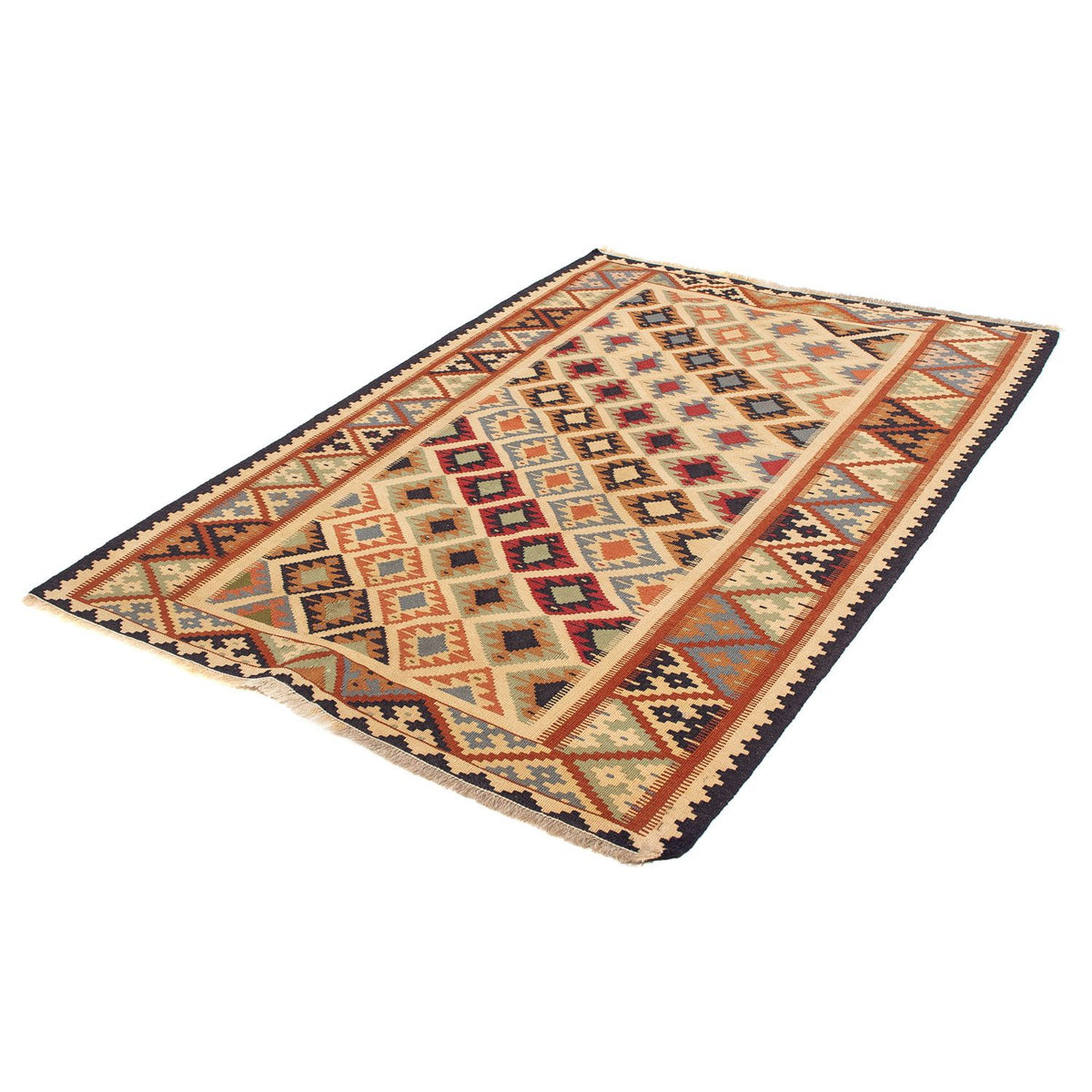 Kelim Carpet - orientalisk matta - 185 x 120 cm - brun