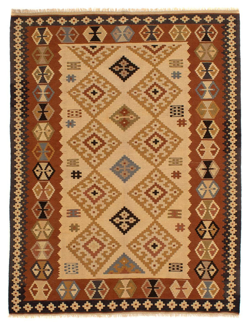 Kelim Carpet - orientalisk matta - 208 x 160 cm - brun
