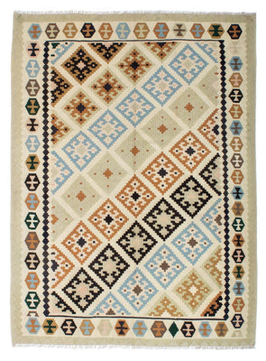Kelim Carpet - orientalisk matta - 195 x 158 cm - beige