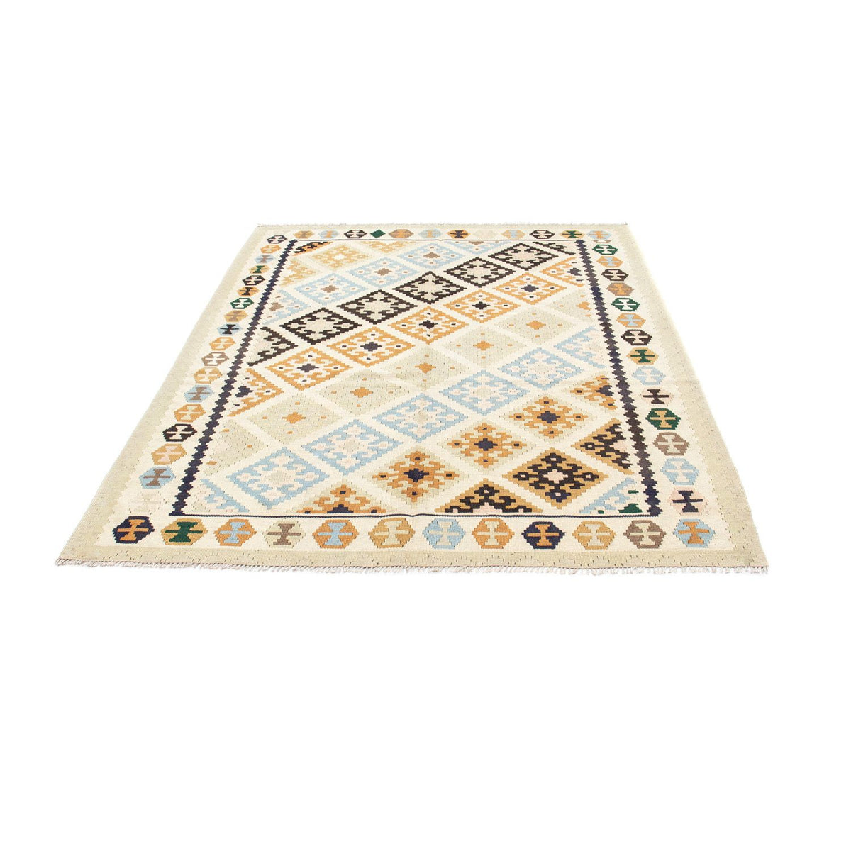 Kelim Carpet - orientalisk matta - 195 x 158 cm - beige
