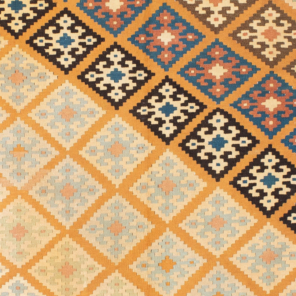 Kelim Carpet - orientalisk matta - 195 x 156 cm - ljusbrun